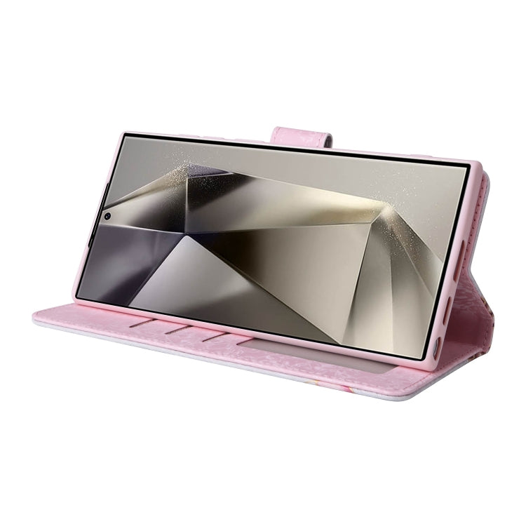 For Samsung Galaxy S25 Ultra 5G Bronzing Painting RFID Leather Phone Case(Pastoral Rose) - Galaxy S25 Ultra 5G Cases by PMC Jewellery | Online Shopping South Africa | PMC Jewellery | Buy Now Pay Later Mobicred