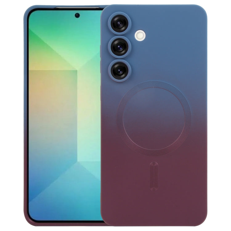 For Samsung Galaxy S25 5G Liquid TPU Silicone Gradient MagSafe Phone Case(Blue Purple) - Galaxy S25 5G Cases by PMC TechLife | Online Shopping South Africa | PMC TechLife | Buy Now Pay Later Mobicred