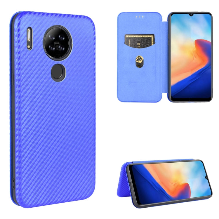 For Blackview A80 Carbon Fiber Texture Horizontal Flip TPU + PC + PU Leather Case with Card Slot(Blue) - More Brand by PMC TechLife | Online Shopping South Africa | PMC TechLife | Buy Now Pay Later Mobicred