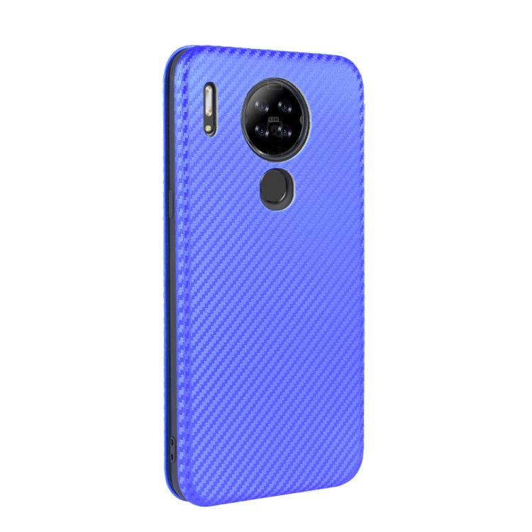For Blackview A80 Carbon Fiber Texture Horizontal Flip TPU + PC + PU Leather Case with Card Slot(Blue) - More Brand by PMC TechLife | Online Shopping South Africa | PMC TechLife | Buy Now Pay Later Mobicred
