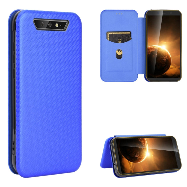 For Blackview BV5500 / BV5500 Pro / BV5500 Plus Carbon Fiber Texture Horizontal Flip TPU + PC + PU Leather Case with Card Slot(Blue) - More Brand by PMC TechLife | Online Shopping South Africa | PMC TechLife | Buy Now Pay Later Mobicred