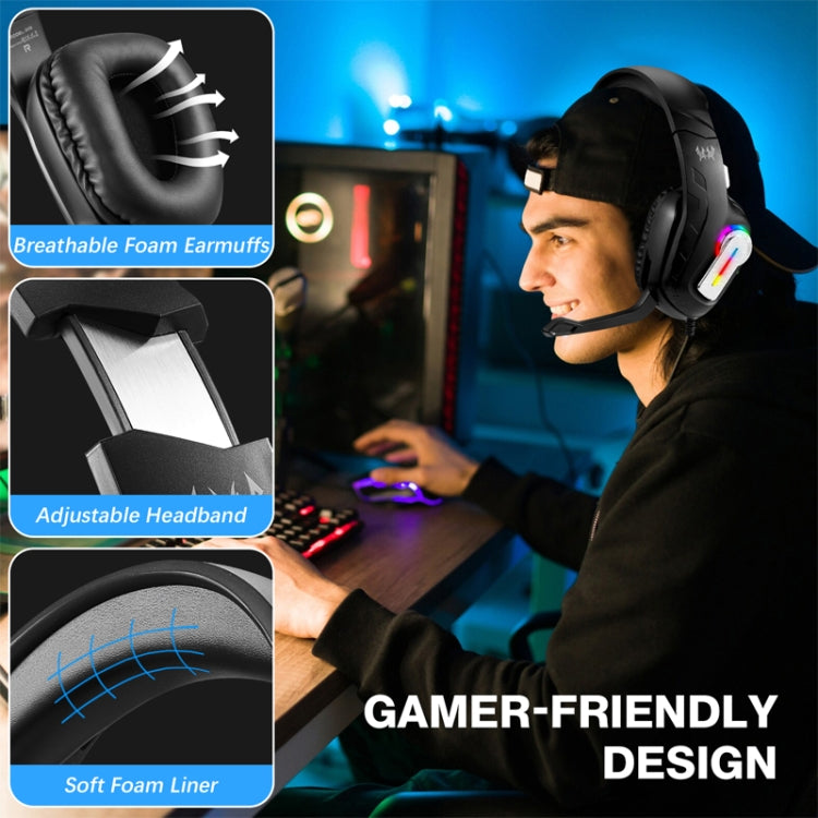KOTION EACH G4100 Head-mounted Stereo Gaming Earphone with Mic, Black, Length: About 2.1m - Multimedia Headset by KOTION EACH | Online Shopping South Africa | PMC TechLife | Buy Now Pay Later Mobicred
