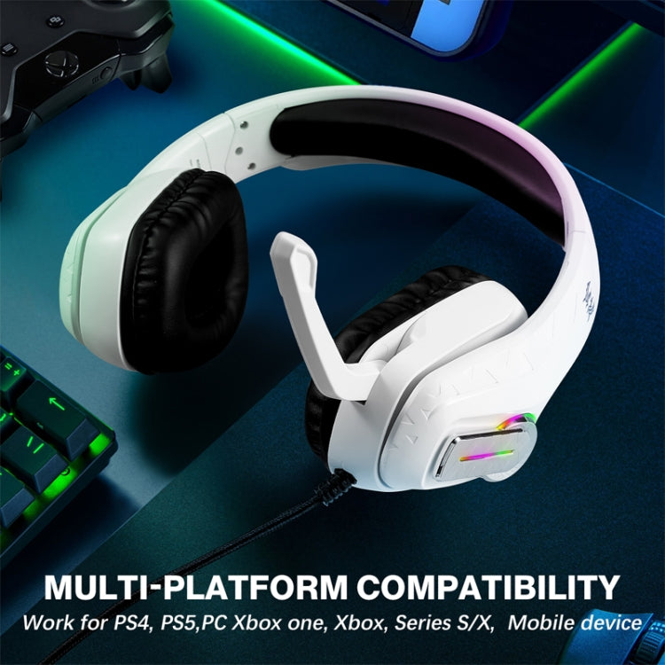 KOTION EACH G4100 Head-mounted Stereo Gaming Earphone with Mic, Black White, Length: About 2.1m - Multimedia Headset by KOTION EACH | Online Shopping South Africa | PMC TechLife | Buy Now Pay Later Mobicred