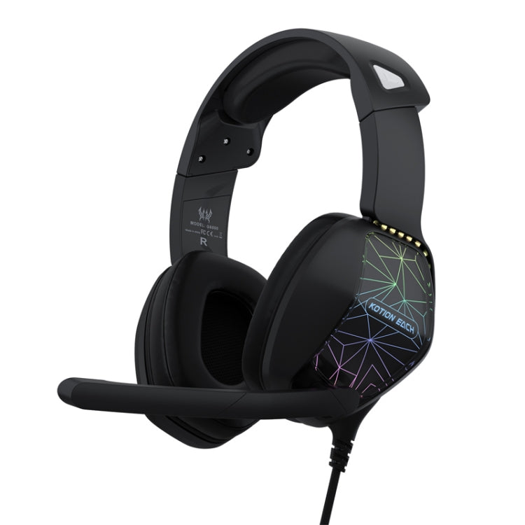 KOTION EACH G6000 On-Ear Gaming Headset with Mic, Length: About 2.1m(Black) - Multimedia Headset by KOTION EACH | Online Shopping South Africa | PMC TechLife | Buy Now Pay Later Mobicred