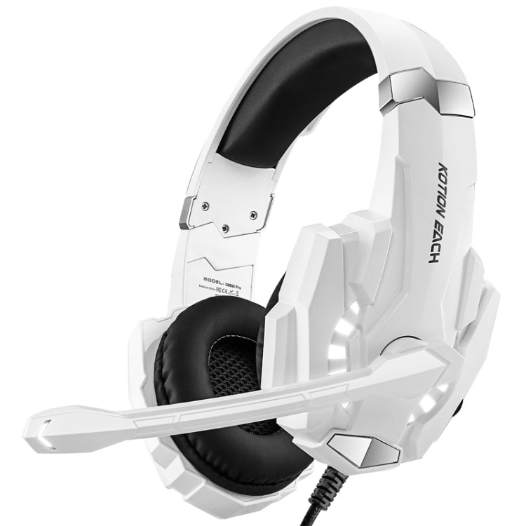 KOTION EACH G9000 Pro On-Ear Gaming Headset with Mic, Cable Length: About 2.1m(Black White) - Multimedia Headset by KOTION EACH | Online Shopping South Africa | PMC TechLife | Buy Now Pay Later Mobicred