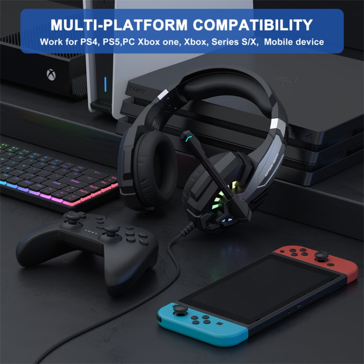 KOTION EACH G9000 Plus On-Ear Gaming Headset with Mic, Length: About 2.1m(Black) - Multimedia Headset by KOTION EACH | Online Shopping South Africa | PMC TechLife | Buy Now Pay Later Mobicred