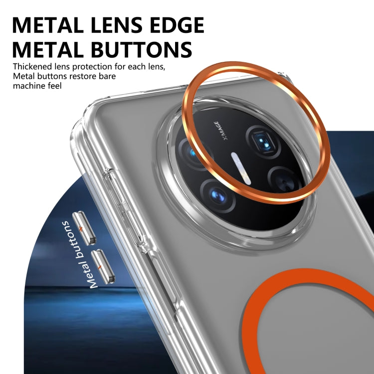 For Huawei Mate X5 lce Folding Series MagSafe Integrated Clear PC Phone Case(Orange) - Huawei Cases by PMC TechLife | Online Shopping South Africa | PMC TechLife | Buy Now Pay Later Mobicred