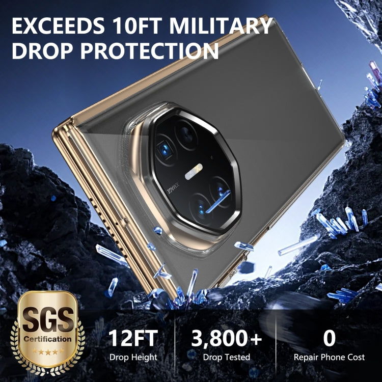 For Huawei Mate XT Ultimate Design lce Folding Series Integrated Clear PC Phone Case(Black) - Huawei Cases by PMC TechLife | Online Shopping South Africa | PMC TechLife | Buy Now Pay Later Mobicred