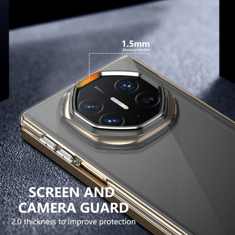 For Huawei Mate XT Ultimate Design lce Folding Series Integrated Clear PC Phone Case(Black) - Huawei Cases by PMC TechLife | Online Shopping South Africa | PMC TechLife | Buy Now Pay Later Mobicred