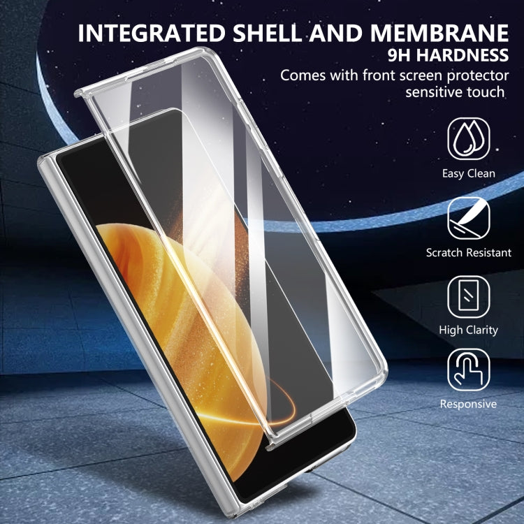 For Honor Magic V3 lce Folding Series Integrated Clear PC Phone Case(Black) - Honor Cases by PMC TechLife | Online Shopping South Africa | PMC TechLife | Buy Now Pay Later Mobicred