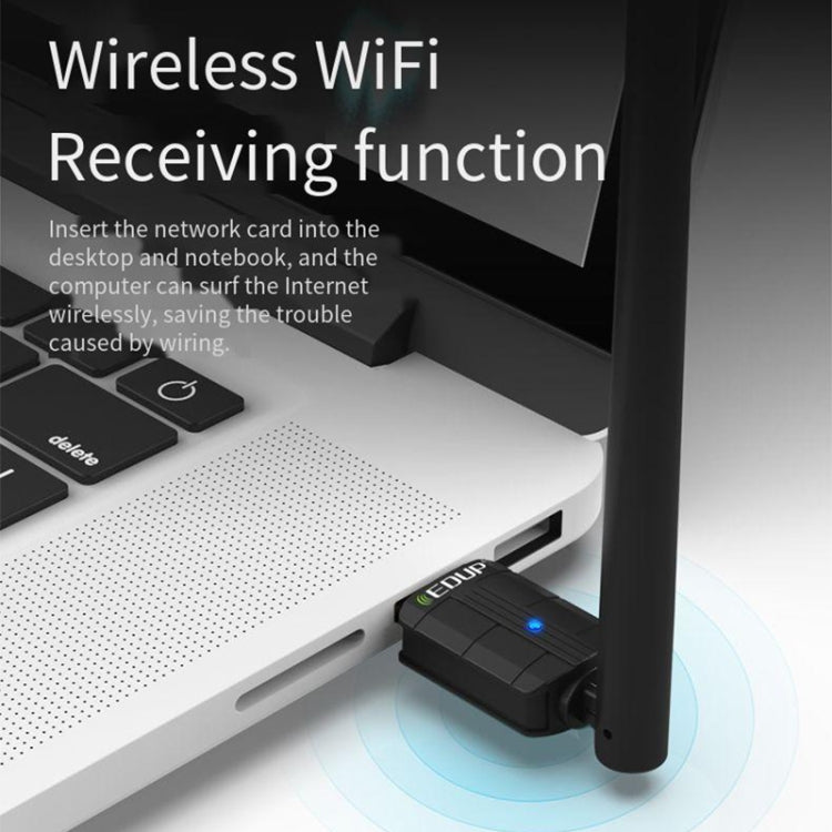 EDUP EP-AX300GS 300Mbps WiFi 6 Nano Wireless Dongle Single Band USB WiFi Adapter(Black) - USB Network Adapter by EDUP | Online Shopping South Africa | PMC TechLife | Buy Now Pay Later Mobicred