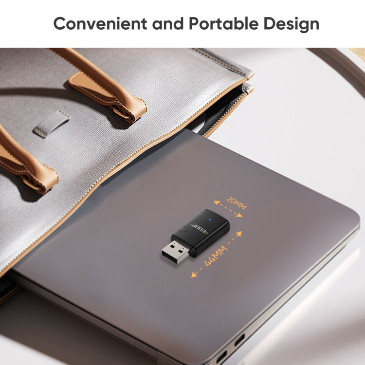 EDUP EP-AX910 900Mbps WiFi 6 Bluetooth 5.3 USB WiFi Adapter Dual-Band Wireless Network Card(Black) - free shipping - PMC TechLife - Order now!