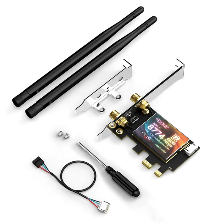 EDUP EP-BE9715 8774Mbps WiFi 7 Bluetooth 5.4 Tri-Band PCI-E WiFi Adapter Wireless Network Card(Black) - free shipping - PMC TechLife - Order now!