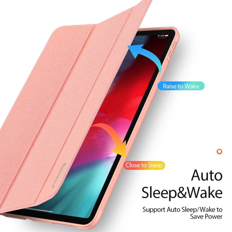 For iPad Air 11 2025 / 2024 / 2022 / 2020 10.9 DUX DUCIS Domo Series Horizontal Flip Magnetic TPU + PU Leather Case with Three-folding Holder & Pen Slot(Pink) - free shipping - PMC TechLife - Order now!