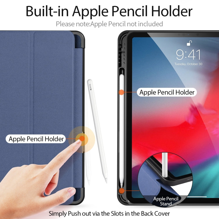 For iPad Air 11 2024 / 2022 / 2020 10.9 DUX DUCIS Domo Series Horizontal Flip Magnetic TPU + PU Leather Case with Three-folding Holder & Pen Slot(Blue) - iPad Air (2022) / (2020) 10.9 Cases by DUX DUCIS | Online Shopping South Africa | PMC TechLife | Buy Now Pay Later Mobicred