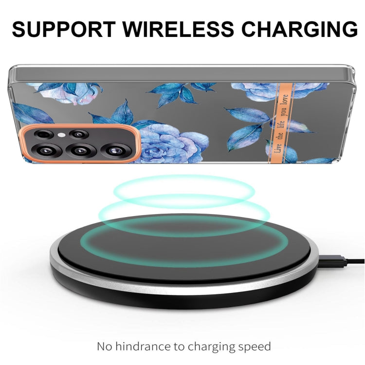 For Samsung Galaxy S25 Ultra 5G Flowers and Plants Series IMD TPU Phone Case(Orchid Peony) - Galaxy S25 Ultra 5G Cases by PMC Jewellery | Online Shopping South Africa | PMC Jewellery | Buy Now Pay Later Mobicred