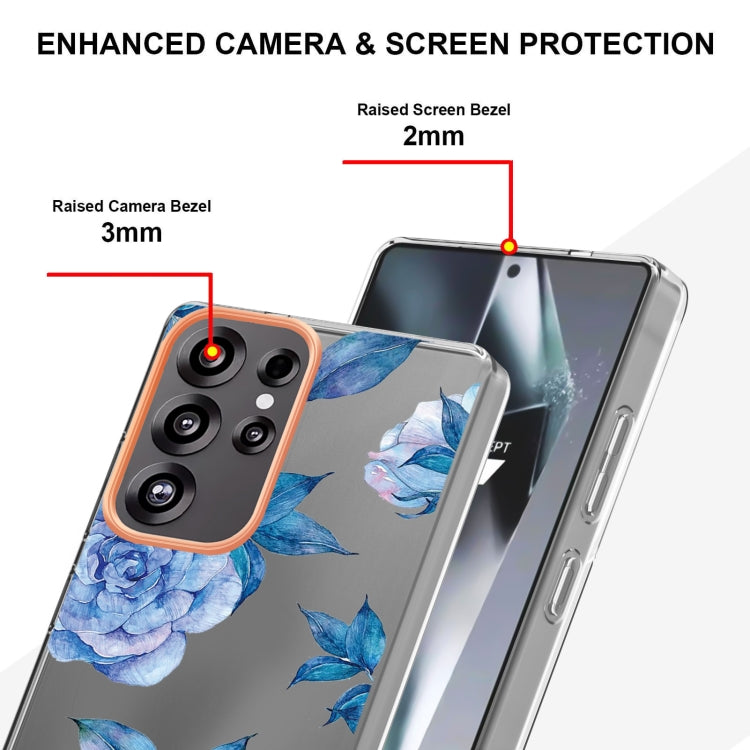 For Samsung Galaxy S25 Ultra 5G Flowers and Plants Series IMD TPU Phone Case(Orchid Peony) - Galaxy S25 Ultra 5G Cases by PMC Jewellery | Online Shopping South Africa | PMC Jewellery | Buy Now Pay Later Mobicred