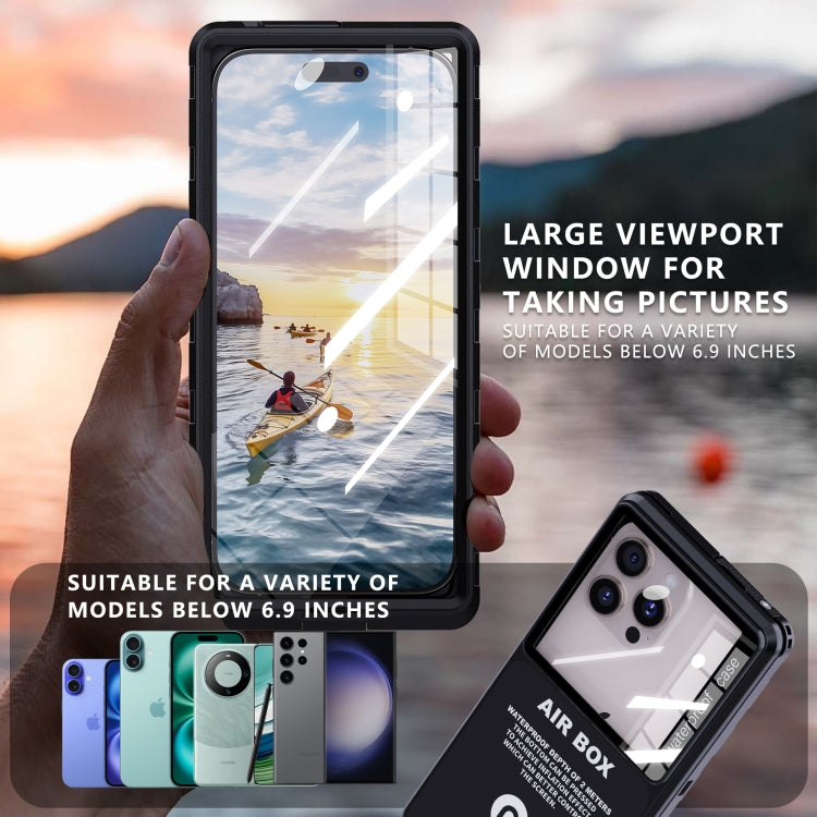 RedPepper Air Box Max 6.9 IP68 Waterproof Phone Case for 6.9 inch Phone(Black) - Waterproof Bag by RedPepper | Online Shopping South Africa | PMc TechLife | Buy Now Pay Later Mobicred