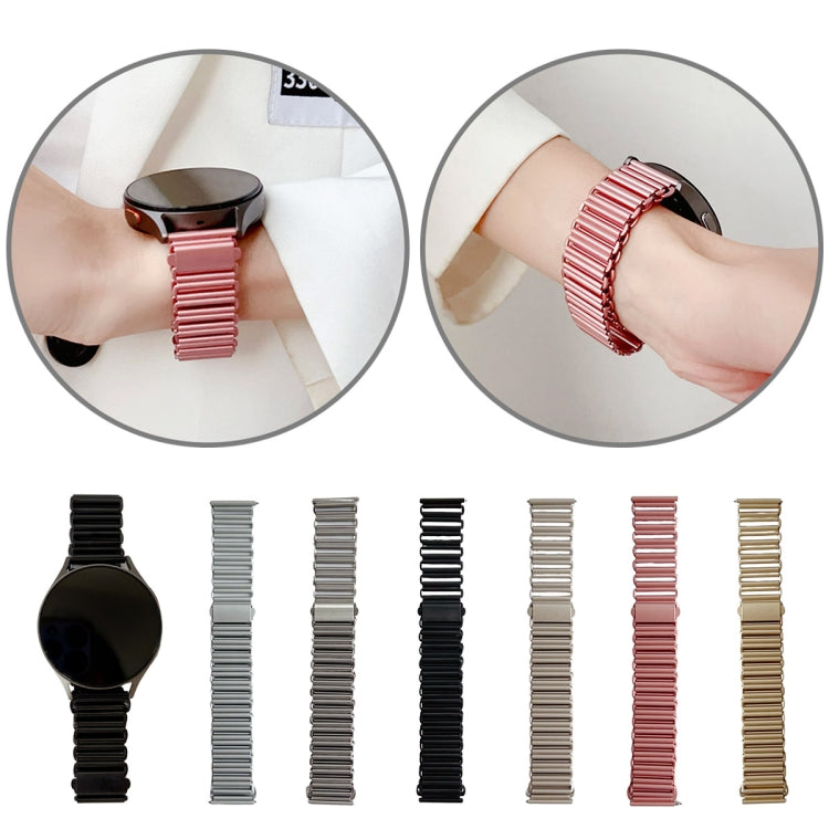 For Samsung Galaxy Watch 7 / 6 / 5 Hollow Chain Metal Watch Band(Silver White) - free shipping - PMC TechLife - Order now!