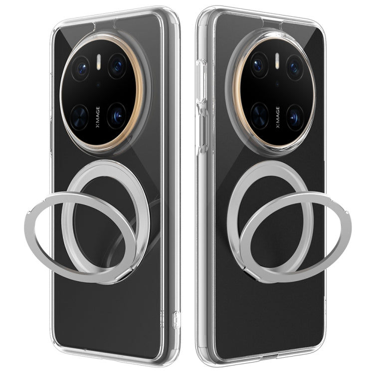 For Huawei Mate 70 Frosted 360 Degree Rotating Holder Phone Case(Transparent) - Huawei Cases by PMC TechLife | Online Shopping South Africa | PMC TechLife | Buy Now Pay Later Mobicred