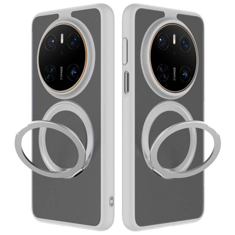 For Huawei Mate 70 Frosted 360 Degree Rotating Holder Phone Case(Grey) - Huawei Cases by PMC TechLife | Online Shopping South Africa | PMC TechLife | Buy Now Pay Later Mobicred