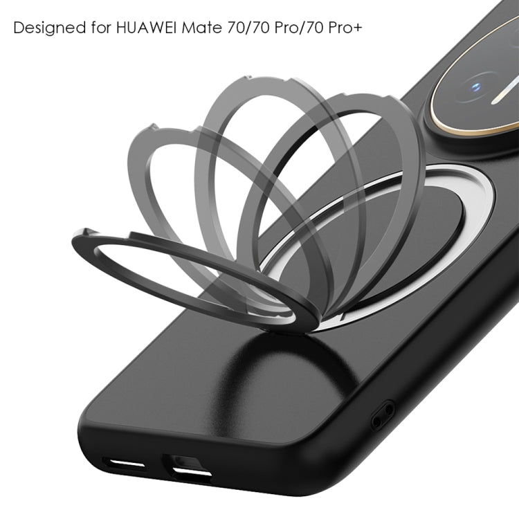 For Huawei Mate 70 Frosted 360 Degree Rotating Holder Phone Case(Purple) - Huawei Cases by PMC TechLife | Online Shopping South Africa | PMC TechLife | Buy Now Pay Later Mobicred
