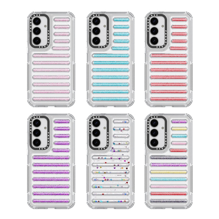 For Samsung Galaxy S25+ 5G Capsule Glitter TPU Hybrid PC Airbag Phone Case(Purple) - Galaxy S25+ 5G Cases by PMC Jewellery | Online Shopping South Africa | PMC Jewellery | Buy Now Pay Later Mobicred