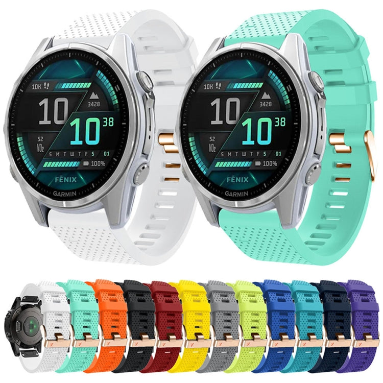For Garmin 20mm Spotted Rose Gold Buckle Silicone Quick Release Watch Band(Purple) - free shipping - PMC TechLife - Order now!