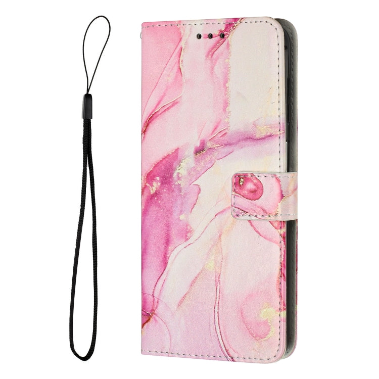 For Samsung Galaxy S25+ 5G Painted Marble Pattern Leather Phone Case(Rose Gold) - Galaxy S25+ 5G Cases by PMC Jewellery | Online Shopping South Africa | PMC Jewellery | Buy Now Pay Later Mobicred