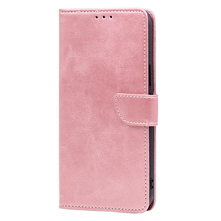 For Samsung Galaxy S25 5G Calf Texture Buckle Flip Leather Phone Case(Rose Gold) - Galaxy S25 5G Cases by PMC Jewellery | Online Shopping South Africa | PMC Jewellery | Buy Now Pay Later Mobicred
