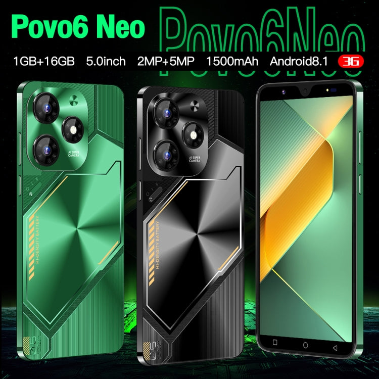 Povo6 Neo / DP29, 1GB+16GB, Face Identification, 5.0 inch Android 8.1 MTK6580M Quad Core, Network: 3G, Dual SIM, Plug:AU Plug(Green) - free shipping - PMc TechLife - Order now!