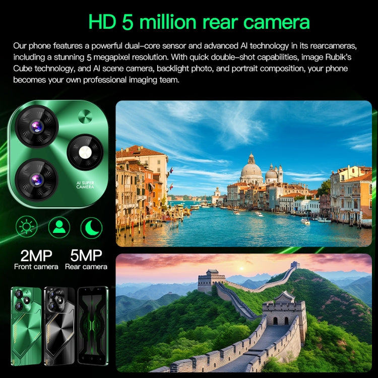 Povo6 Neo / DP29, 1GB+16GB, Face Identification, 5.0 inch Android 8.1 MTK6580M Quad Core, Network: 3G, Dual SIM, Plug:EU Plug(Green) - free shipping - PMc TechLife - Order now!