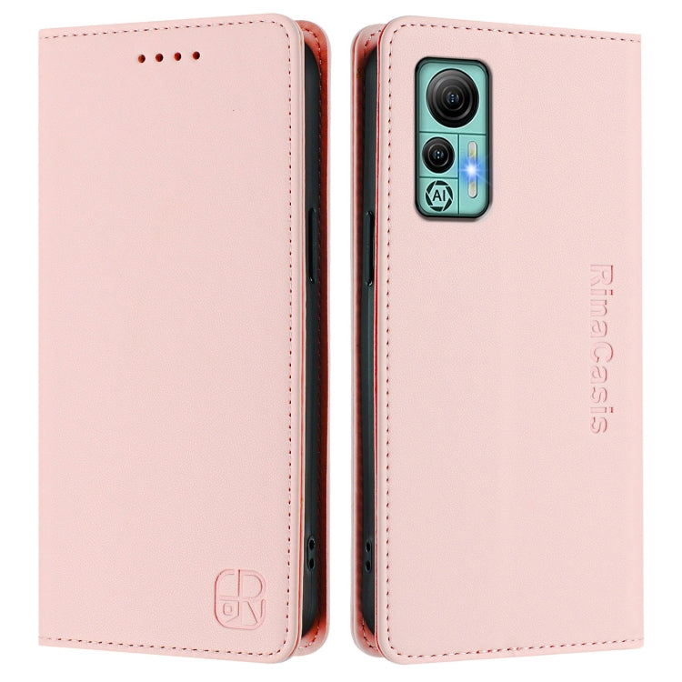 For Ulefone Note 14 RC01 Dual-Folded Magnetic Suction RFID Leather Phone Case(Pink) - free shipping - PMC TechLife - Order now!