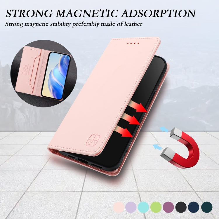 For Ulefone Note 14 RC01 Dual-Folded Magnetic Suction RFID Leather Phone Case(Pink) - free shipping - PMC TechLife - Order now!