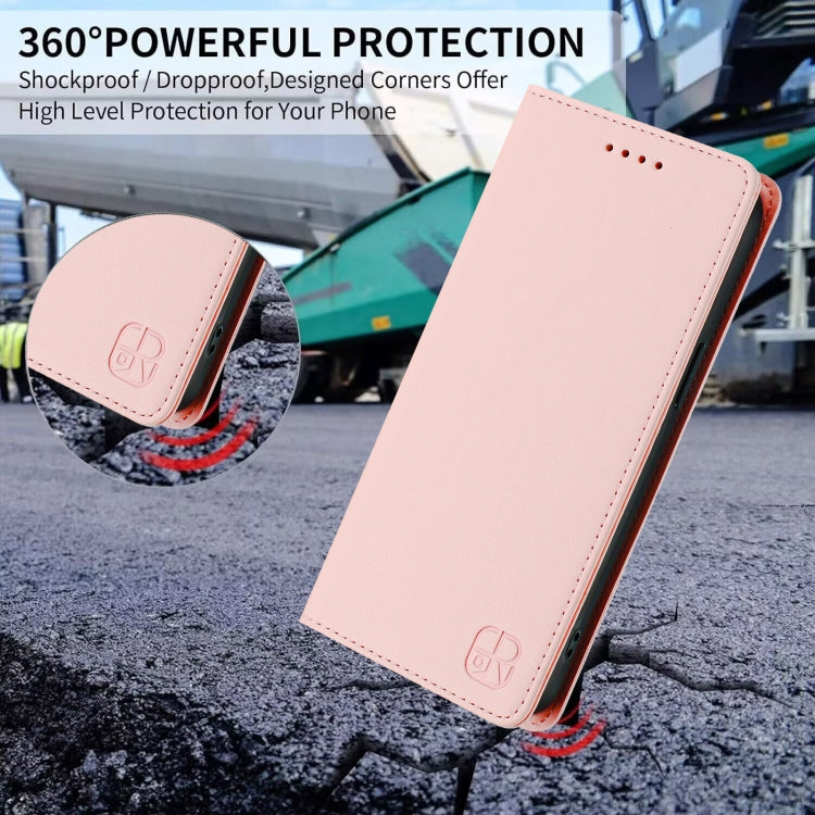 For Ulefone Note 14 RC01 Dual-Folded Magnetic Suction RFID Leather Phone Case(Pink) - free shipping - PMC TechLife - Order now!