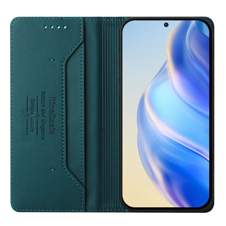 For Ulefone Note 14 RC01 Dual-Folded Magnetic Suction RFID Leather Phone Case(Dark Green) - Ulefone Cases by PMC TechLife | Online Shopping South Africa | PMC TechLife | Buy Now Pay Later Mobicred