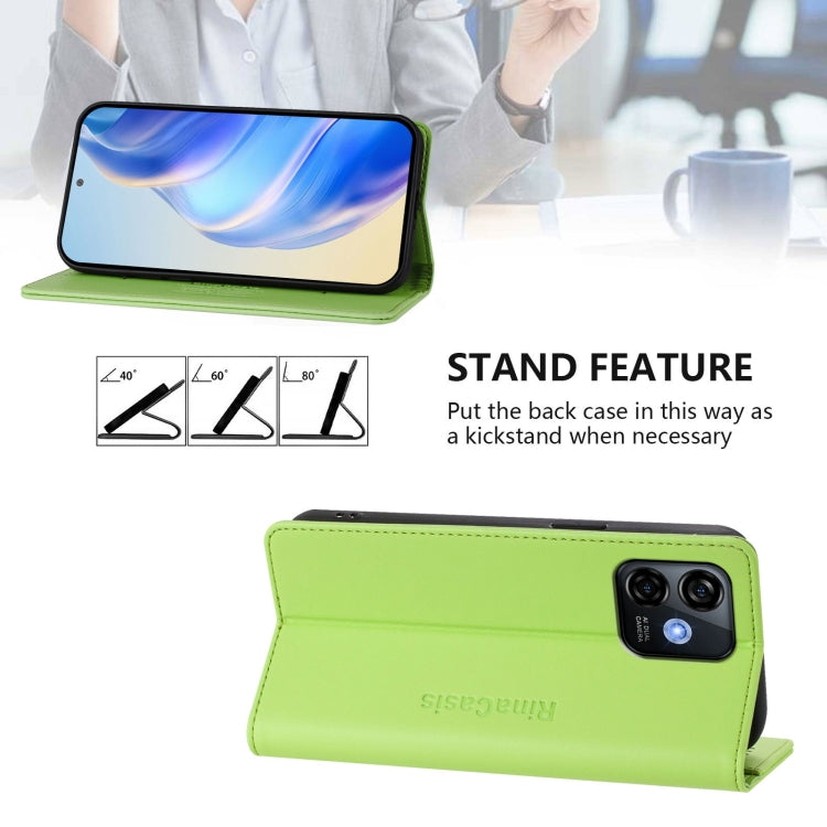 For Ulefone Note 16 Pro RC01 Dual-Folded Magnetic Suction RFID Leather Phone Case(Grass Green) - Ulefone Cases by PMC TechLife | Online Shopping South Africa | PMC TechLife | Buy Now Pay Later Mobicred