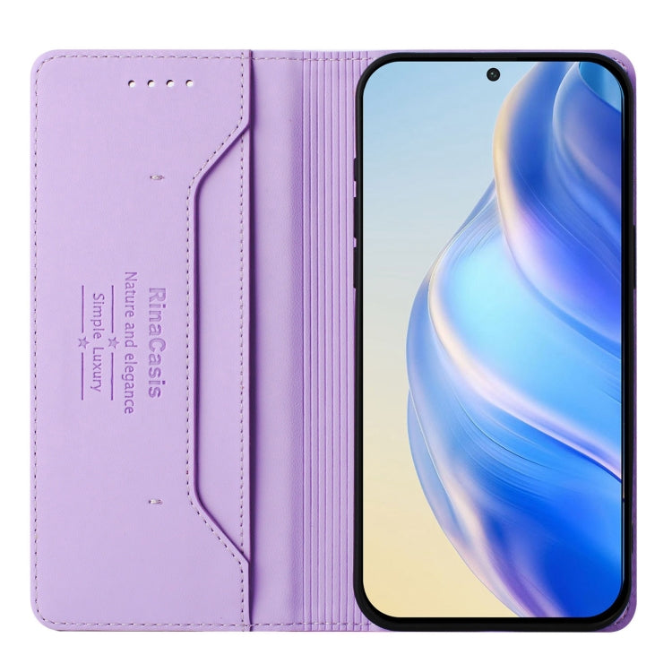For Ulefone Note 16 Pro RC01 Dual-Folded Magnetic Suction RFID Leather Phone Case(Light Purple) - Ulefone Cases by PMC TechLife | Online Shopping South Africa | PMC TechLife | Buy Now Pay Later Mobicred