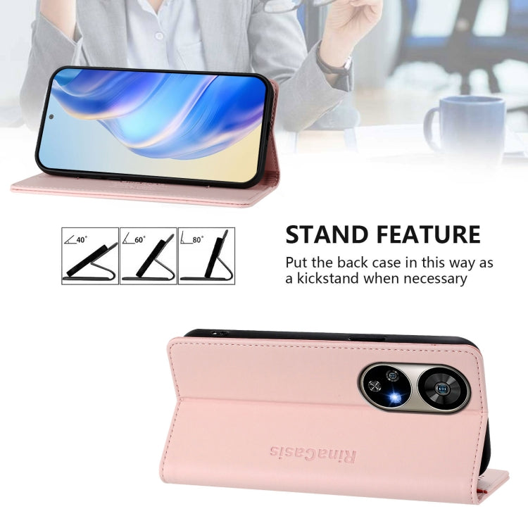 For Ulefone Note 17 Pro RC01 Dual-Folded Magnetic Suction RFID Leather Phone Case(Pink) - Ulefone Cases by PMC TechLife | Online Shopping South Africa | PMC TechLife | Buy Now Pay Later Mobicred