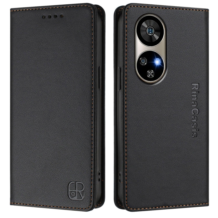 For Ulefone Note 17 Pro RC01 Dual-Folded Magnetic Suction RFID Leather Phone Case(Black) - Ulefone Cases by PMC TechLife | Online Shopping South Africa | PMC TechLife | Buy Now Pay Later Mobicred