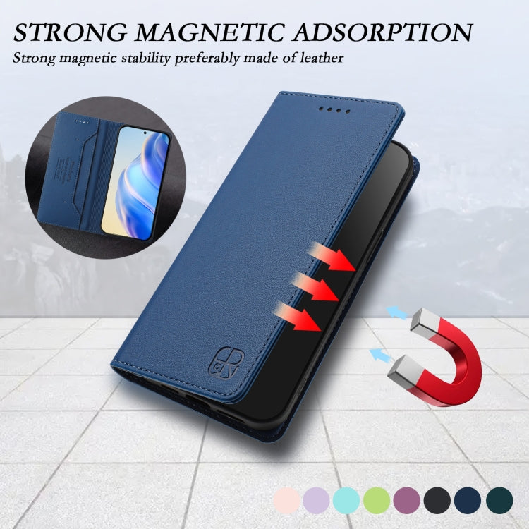 For Ulefone Note 17 Pro RC01 Dual-Folded Magnetic Suction RFID Leather Phone Case(Dark Blue) - Ulefone Cases by PMC TechLife | Online Shopping South Africa | PMC TechLife | Buy Now Pay Later Mobicred