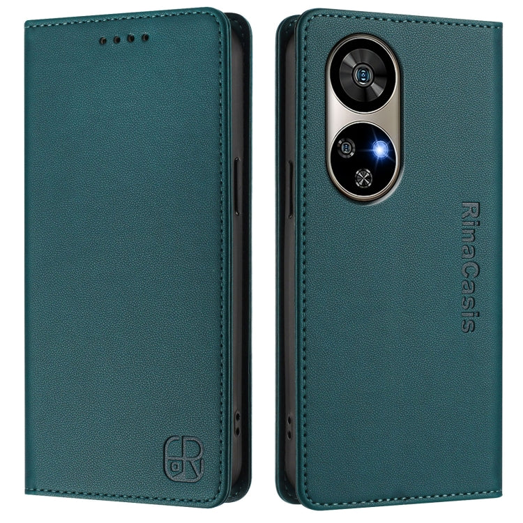 For Ulefone Note 17 Pro RC01 Dual-Folded Magnetic Suction RFID Leather Phone Case(Dark Green) - Ulefone Cases by PMC TechLife | Online Shopping South Africa | PMC TechLife | Buy Now Pay Later Mobicred