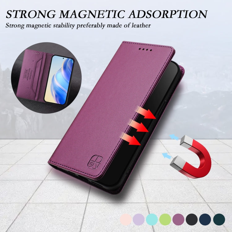 For Ulefone Note 17 Pro RC01 Dual-Folded Magnetic Suction RFID Leather Phone Case(Violet) - free shipping - PMC TechLife - Order now!