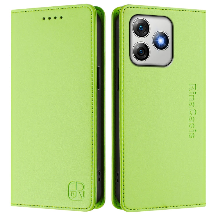 For Ulefone Note 18 Ultra 5G RC01 Dual-Folded Magnetic Suction RFID Leather Phone Case(Grass Green) - Ulefone Cases by PMC TechLife | Online Shopping South Africa | PMC TechLife | Buy Now Pay Later Mobicred
