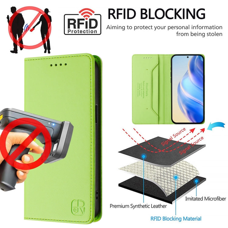 For Ulefone Note 18 Ultra 5G RC01 Dual-Folded Magnetic Suction RFID Leather Phone Case(Grass Green) - Ulefone Cases by PMC TechLife | Online Shopping South Africa | PMC TechLife | Buy Now Pay Later Mobicred