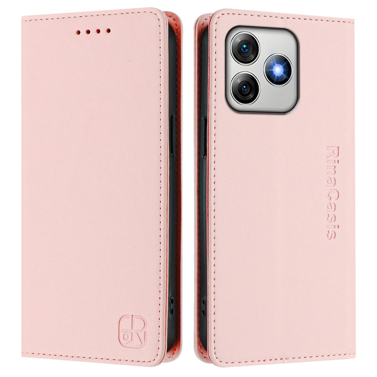 For Ulefone Note 18 Ultra 5G RC01 Dual-Folded Magnetic Suction RFID Leather Phone Case(Pink) - Ulefone Cases by PMC TechLife | Online Shopping South Africa | PMC TechLife | Buy Now Pay Later Mobicred