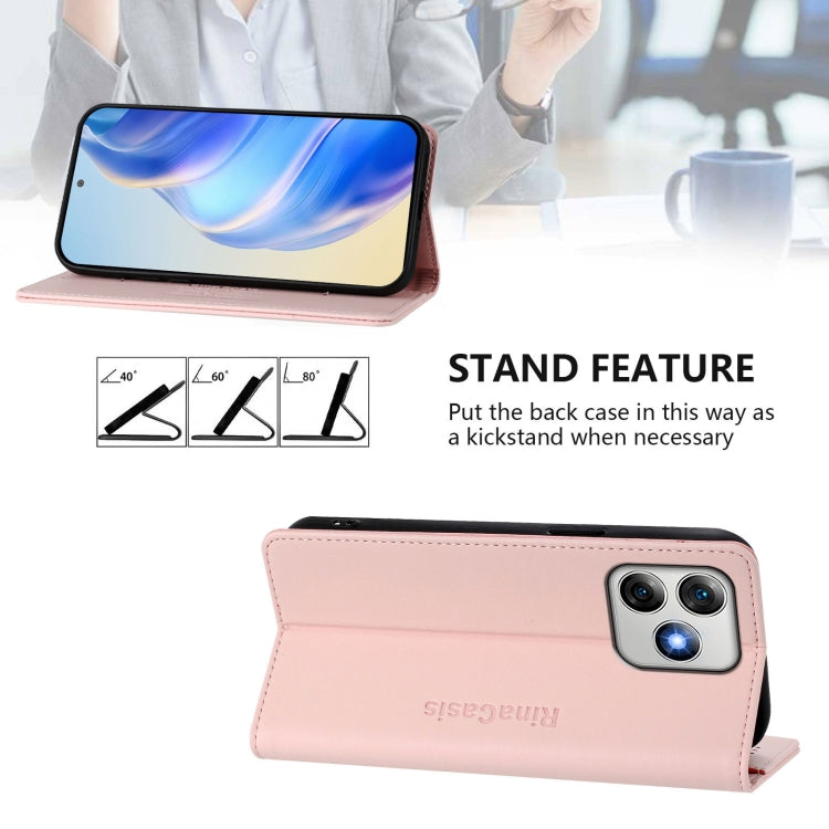 For Ulefone Note 18 Ultra 5G RC01 Dual-Folded Magnetic Suction RFID Leather Phone Case(Pink) - Ulefone Cases by PMC TechLife | Online Shopping South Africa | PMC TechLife | Buy Now Pay Later Mobicred
