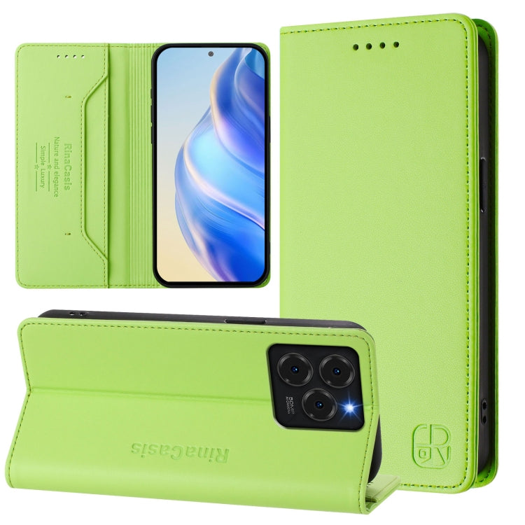 For Ulefone Note 20 Pro RC01 Dual-Folded Magnetic Suction RFID Leather Phone Case(Grass Green) - Ulefone Cases by PMC TechLife | Online Shopping South Africa | PMC TechLife | Buy Now Pay Later Mobicred