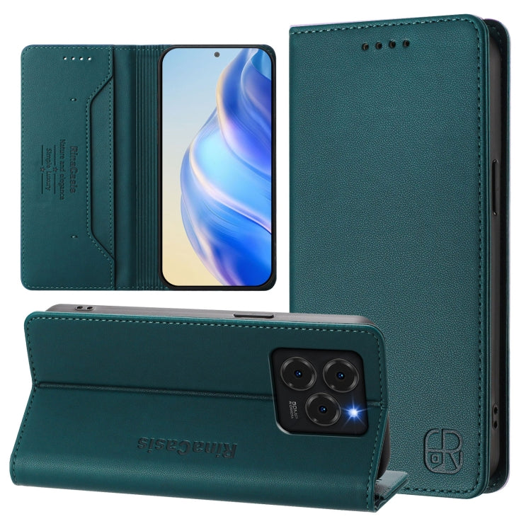 For Ulefone Note 20 Pro RC01 Dual-Folded Magnetic Suction RFID Leather Phone Case(Dark Green) - free shipping - PMC TechLife - Order now!