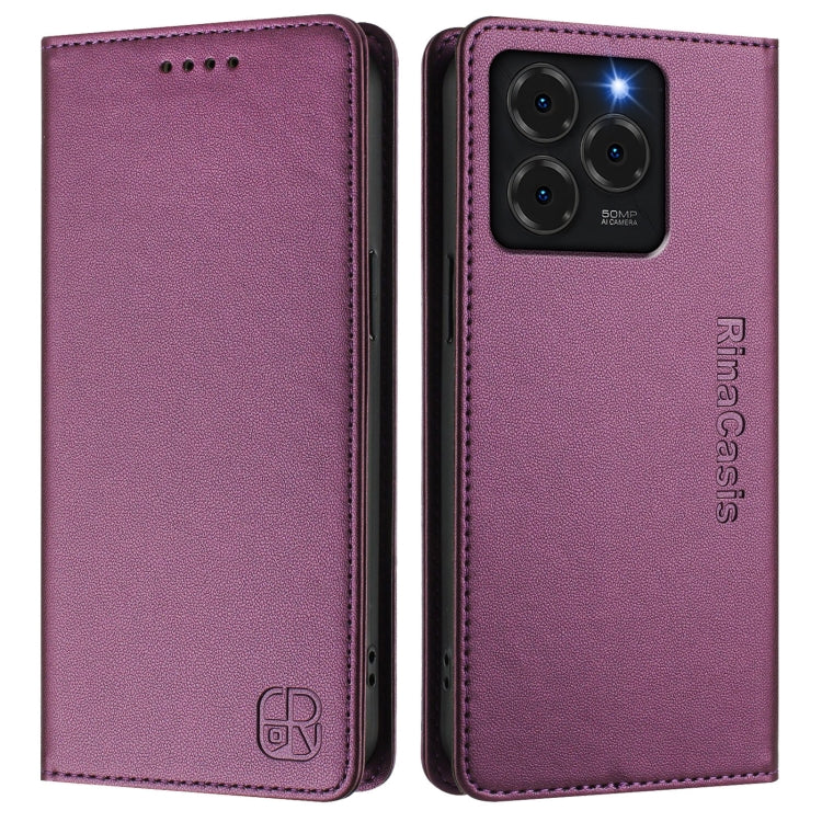 For Ulefone Note 20 Pro RC01 Dual-Folded Magnetic Suction RFID Leather Phone Case(Violet) - free shipping - PMC TechLife - Order now!